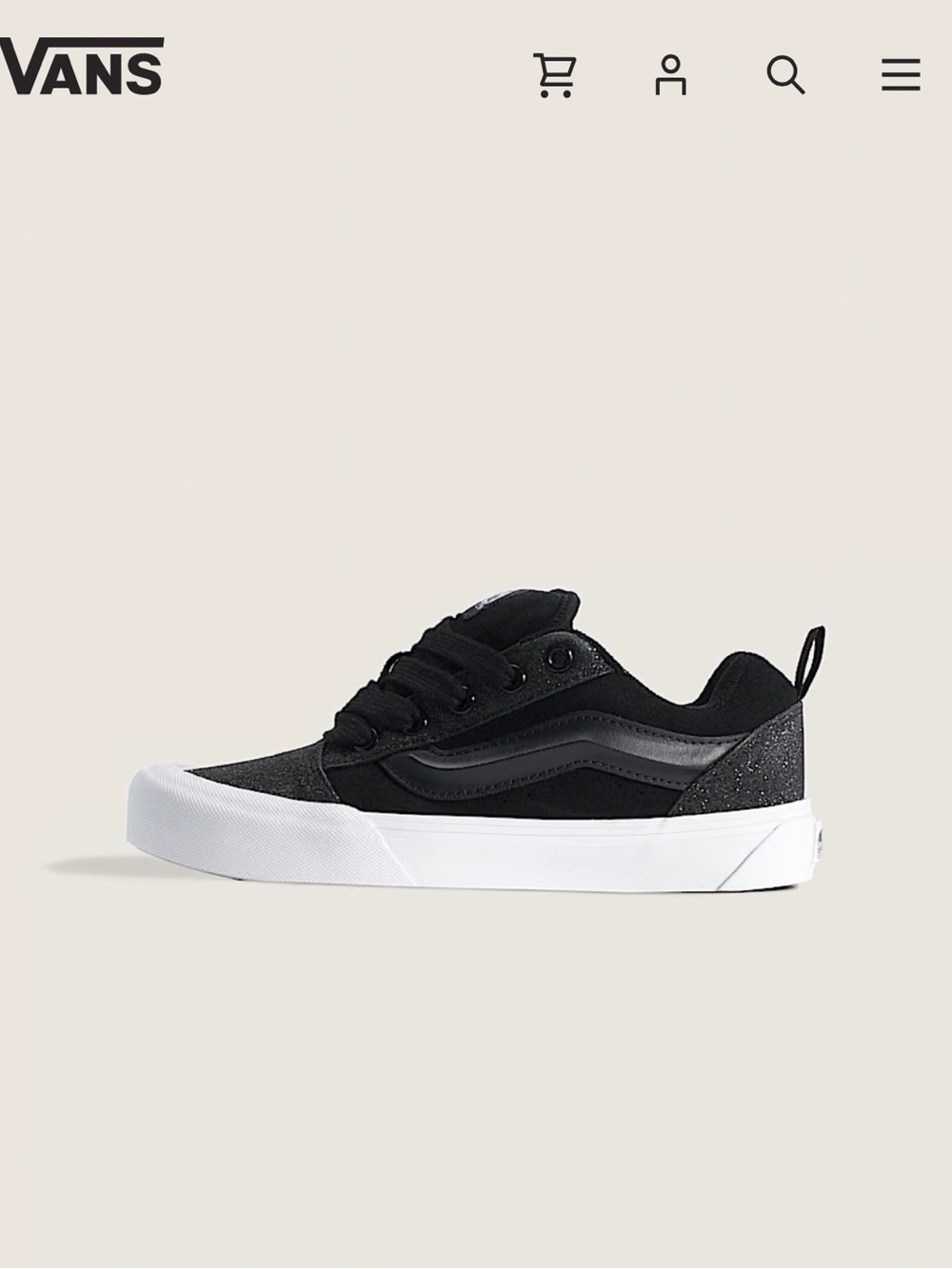 Vans Kids Black Dazzled Sneakers with White Sole